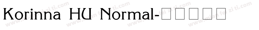 Korinna HU Normal字体转换
